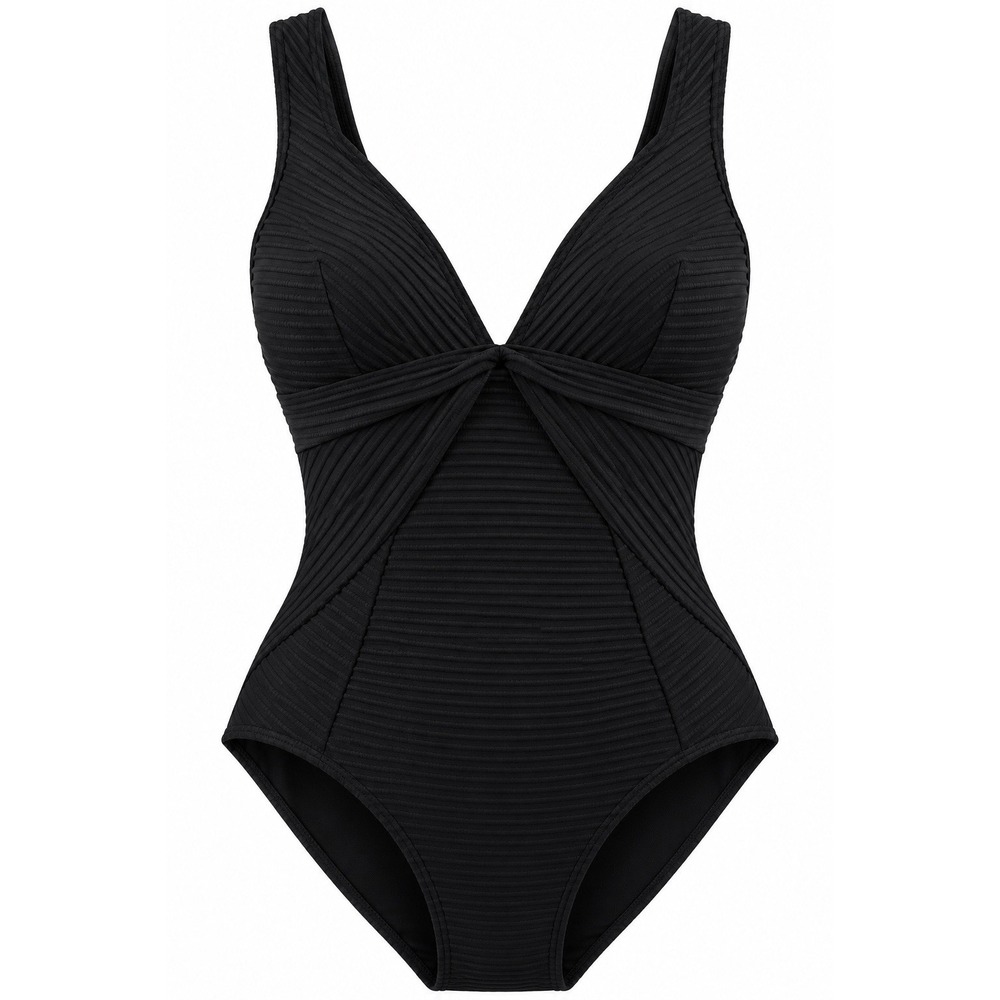 Sea Level Swim Spinnaker Panel Line One Piece Swimsuit US 4 Black NWT $155